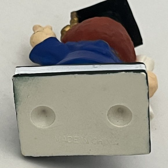 Vintage 1985 Applause Graduation Owl Plush  And Graduate Figure Cake Topper - Picture 5 of 16